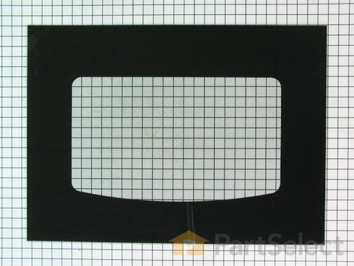 1019787-1-M-GE-WB56T10179        -Exterior Oven Door Glass - Black