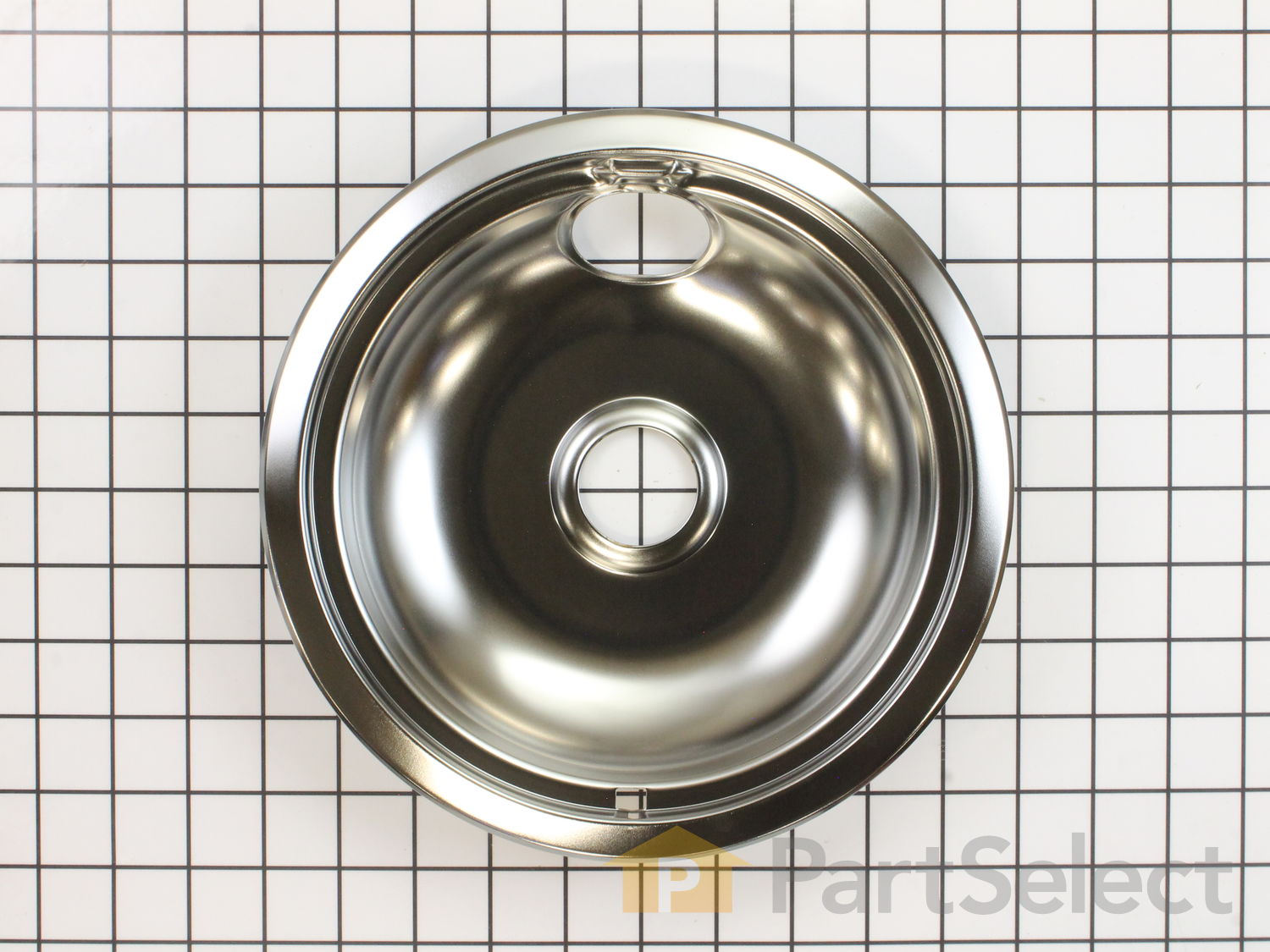 Whirlpool Magic Chef Maytag Jenn-Air Stove 6" Chrome Drip Pan Bowl W10196406RW 