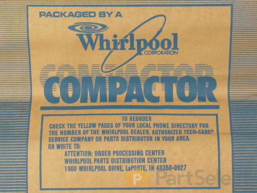 382653-1-M-Whirlpool-675186            -15" Paper Compactor Bags - 12 Pack
