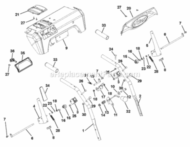 Page G Diagram and Parts List for 000101- Ariens Power Broom