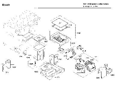 Tank asy Diagram and Parts List for 03 Bosch Coffee Maker