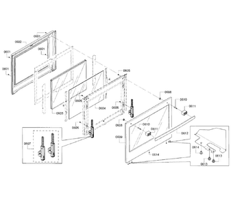 Door Diagram and Parts List for 02 Bosch Range