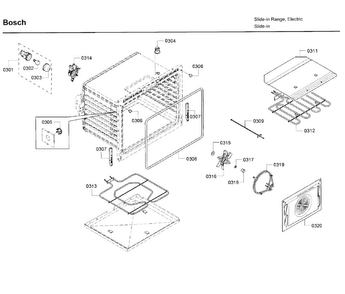 Convection Diagram and Parts List for 07 Bosch Range