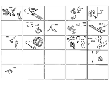 Cables Diagram and Parts List for 12 Bosch Washer