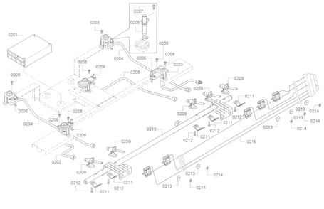 Valve Asy Diagram and Parts List for 05 Bosch Range