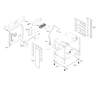 Frame Diagram and Parts List for 01 Bosch Range