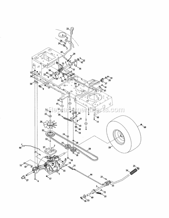 Part Location Diagram of 647-04261A-0637 Craftsman Pedal