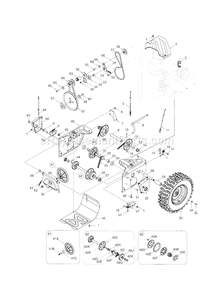 Part Location Diagram of 917-1495B Craftsman Gear