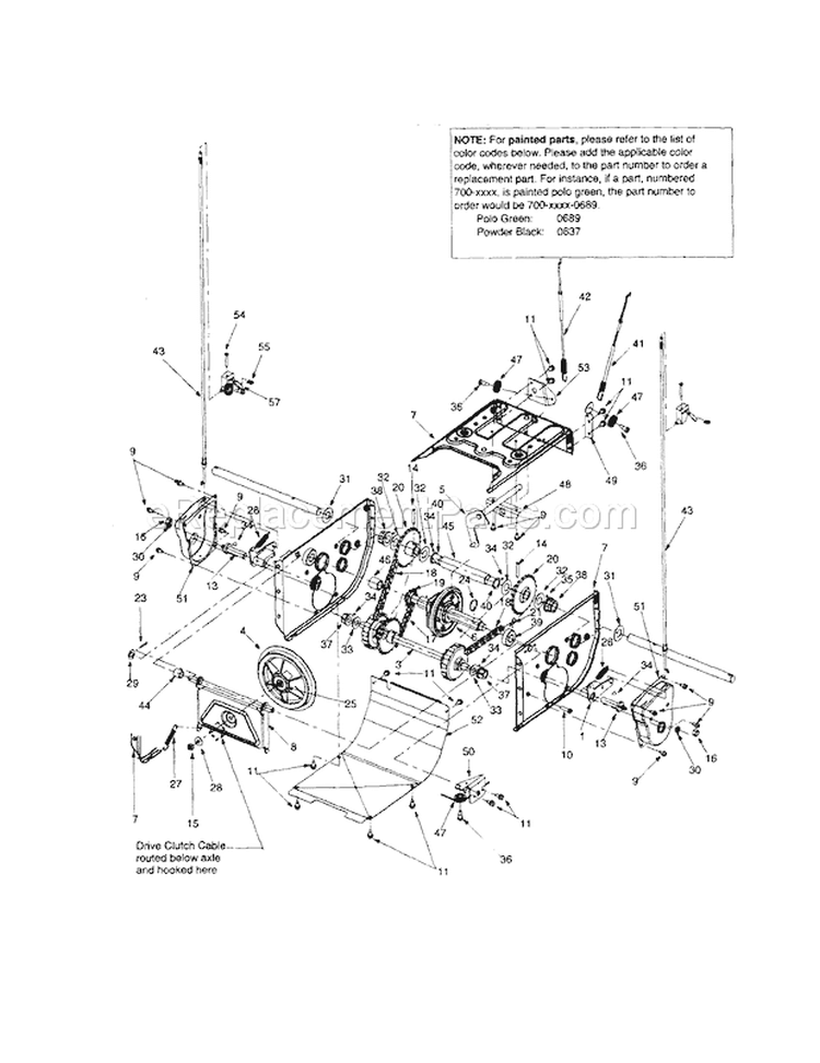 Part Location Diagram of 684-0131A-0637 Craftsman Bracket