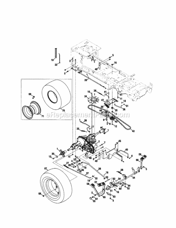 Part Location Diagram of 783-06103A-0637 Craftsman Pedal