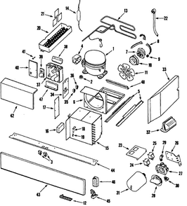 Compressor Diagram and Parts List for  Dacor Refrigerator