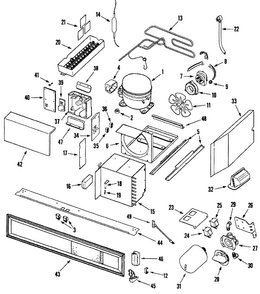 Compressor Diagram and Parts List for  Dacor Refrigerator