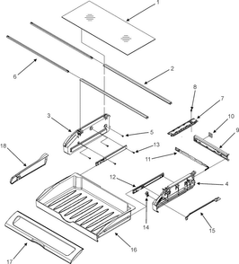 Pantry Assembly Diagram and Parts List for  Dacor Refrigerator
