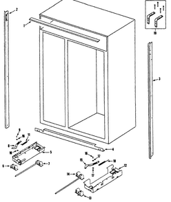 Cabinet Diagram and Parts List for  Dacor Refrigerator