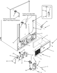 Cabinet Back Diagram and Parts List for  Dacor Refrigerator