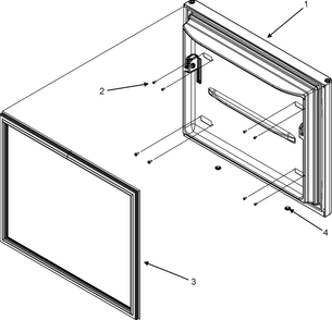 Freezer Door Diagram and Parts List for  Dacor Refrigerator