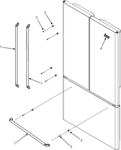 Handles Diagram and Parts List for  Dacor Refrigerator