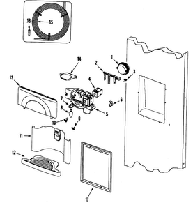 Fountain Diagram and Parts List for  Dacor Refrigerator