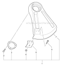 Plastic Shield Diagram and Parts List for S86813001001-S86813999999 Echo Trimmer