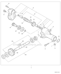 Cultivator Attachment - Gear Case Diagram and Parts List for S86813001001-S86813999999 Echo Trimmer