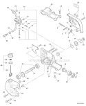 Power Pruner - Gear Case, Auto Oiler Diagram and Parts List for S86813001001-S86813999999 Echo Trimmer