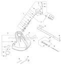 Grass Trimmer Attachment Diagram and Parts List for S86813001001-S86813999999 Echo Trimmer