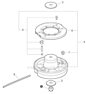 Curved Shaft Trimmer - Rapid Loader Head Diagram and Parts List for S86813001001-S86813999999 Echo Trimmer