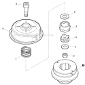 Cutting Heads - Srm Echomatic Pro Head Diagram and Parts List for S86813001001-S86813999999 Echo Trimmer