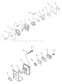 Page E Diagram and Parts List for Type 1E -After S/N 001001 Echo Leaf Blower / Vacuum