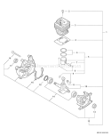 Page B Diagram and Parts List for P05711001001 - P05711999999 Echo Leaf Blower / Vacuum