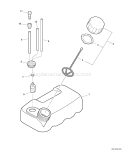 Page E Diagram and Parts List for P05711001001 - P05711999999 Echo Leaf Blower / Vacuum