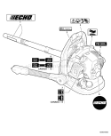 Page K Diagram and Parts List for 09001001-09999999 Echo Leaf Blower / Vacuum