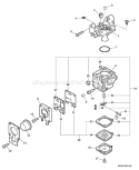Page B Diagram and Parts List for 09001001-09999999 Echo Leaf Blower / Vacuum