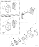 Page K Diagram and Parts List for 03001001-03999999 Echo Leaf Blower / Vacuum