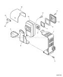 Page E Diagram and Parts List for P09411001001-P09411999999 Echo Leaf Blower / Vacuum