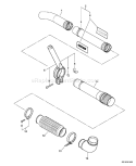 Page B Diagram and Parts List for P09411001001-P09411999999 Echo Leaf Blower / Vacuum