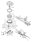 Page G Diagram and Parts List for 0034075 and Below Echo Leaf Blower / Vacuum
