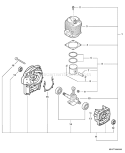 Page D Diagram and Parts List for P09512001001-P09512999999 Echo Leaf Blower / Vacuum