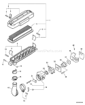 Page J Diagram and Parts List for P06713001001-P06713999999 Echo Leaf Blower / Vacuum