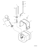 Page F Diagram and Parts List for 05001001-05999999 Echo Leaf Blower / Vacuum