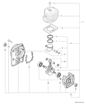 Page D Diagram and Parts List for 05001001 - 05005985 Echo Leaf Blower / Vacuum