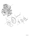 Page F Diagram and Parts List for S68311001001-S68311999999 Echo Edger