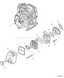 Page L Diagram and Parts List for 03001001-03999999 Echo Edger