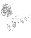Page F Diagram and Parts List for 03001001-03999999 Echo Edger