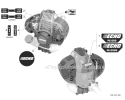 Labels Diagram and Parts List for T43813001001-T43813999999 Echo Edger