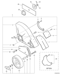 Page B Diagram and Parts List for 07001001-07999999 Echo Edger