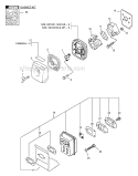 Intake, Exhaust Diagram and Parts List for Type 1E Echo Trimmer