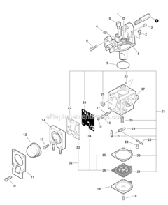 Carburetor_--_Rb-K84 Diagram and Parts List for S67911001001-S67911999999 Echo Trimmer