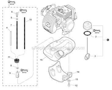 Fuel_System Diagram and Parts List for S67911001001-S67911999999 Echo Trimmer