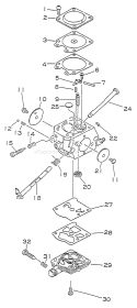 Page A Diagram and Parts List for After S/N 001001 Echo Trimmer